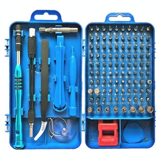 110 in 1 Watch Mobile Phone Disassembly Maintenance Tool Multi-function Chrome Vanadium Steel Screwdriver Set(Blue)