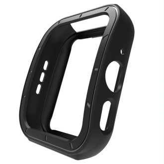 For OPPO Watch 3 Pro TPU Half-cover Hollowed Watch Case with scale(Black White)