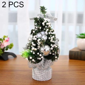 20cm Mini Christmas Decoration Tree Christmas Day Shopping Mall Decorative Props(Silver)