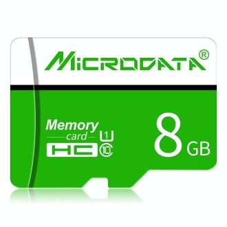 MICRODATA 8GB U1 Green and White TF(Micro SD) Memory Card