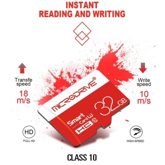 Microdrive 16GB High Speed Class 10 Micro SD(TF) Memory Card