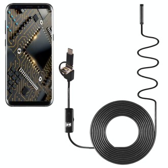 AN100 3 in 1 IP67 Waterproof USB-C / Type-C + Micro USB + USB HD Endoscope Hard Tube Inspection Camera for Parts of OTG Function