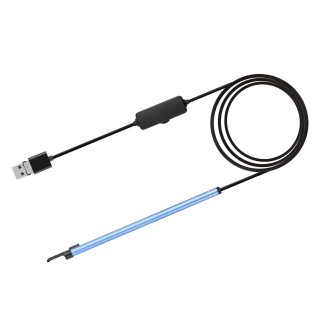 2 in 1 USB HD Visual Earwax Clean Tool Endoscope Borescope with LED Lights & Wifi, Cable length: 2m (Blue)