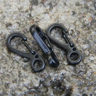 10 PCS SF Version Simple Mini Spring Hanging Buckle Keychain Buckle, Suitable for within 5mm Umbrella Rope(Black)