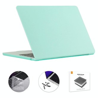 For MacBook Air 15.3 A2941 ENKAY EU Version 3 in 1 Matte Protective Case with TPU Keyboard Film & Anti-dust Plugs(Light Green)