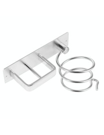 9448 Space Aluminum Punch-Free Hair Dryer Storage Rack(Silver)
