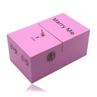 Creative Funny Present Marry Me Novel Wooden Anti-stress Toy(Pink)