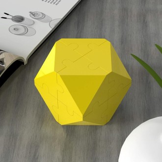 Three-Dimensional Intelligence Magic Cubes Puzzle Building Block Puzzle Decompression Toy( Yellow)