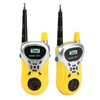 1 Pair Intelligent Wireless Call Walkie-Talkie Remote Dialogue Interactive Children Toys(Yellow)