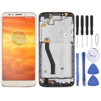 Original LCD Screen For Motorola Moto E5 Play Go Digitizer Full Assembly With Frame(Gold)