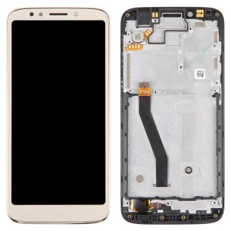 Original LCD Screen For Motorola Moto E5 Play Go Digitizer Full Assembly With Frame(Gold)