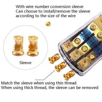 Car Audio Modification Fuse Holder Fuse Liner Fuse Splitter, Specification: 1 In 3 Out