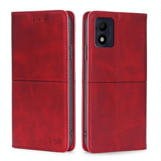 For Alcatel 1B 2022 Cow Texture Magnetic Horizontal Flip Leather Phone Case(Red)