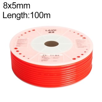 LAIZE Pneumatic Compressor Air Flexible PU Tube, Specification:8x5mm, 100m(Red)