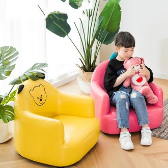 Mini Sofa Children Cartoon Baby Chair Lovely Chair(Pink stool)