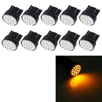 10 PCS T20/7443 Car Auto Lamp 1.2W 22-SMD 1206 LED Bulbs Brake Light