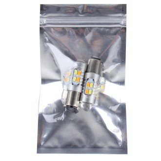 2 PCS 1157 10W 1000 LM 6000K White + Yellow Light Turn Signal Light with 20 SMD-5730-LED Lamps And Len. DC 12-24V