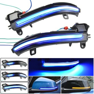 1 Pair For BMW 3 Series F20 Car Dynamic LED Turn Signal Light Rearview Mirror Flasher Water Blinker