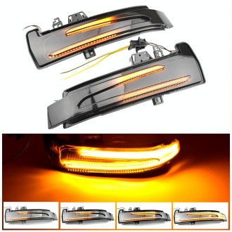 1 Pair For Mercedes-Benz A Class W176 2013-2017 Car Dynamic LED Turn Signal Light Rearview Mirror Flasher Water Blinker (Transpa