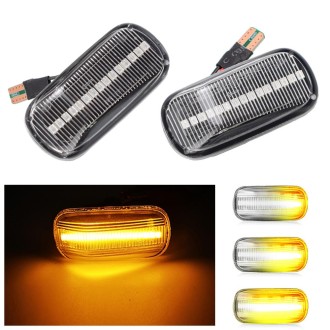 2pcs For Honda Civic 2001-2015 Car Dynamic LED Fender Side Light 34301-S5H-T02(Transparent)