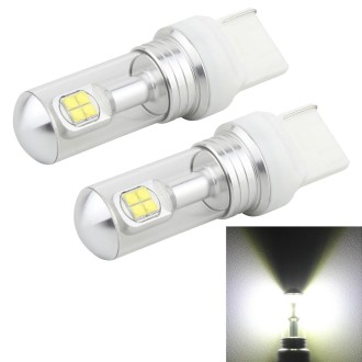 2 PCS 7440 40W 800 LM 6000K Car Turn Light Backup Light Brake Light with 8 CREE Lamps, DC 12V(White Light)