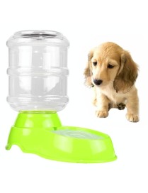 3.5L Pet Gravity Waterer Dogs Cats Plastic Self-Dispensing Gravity Pet Feeder(Green)