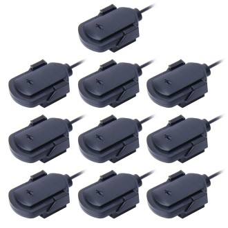 10 PCS Car Audio Microphone 3.5mm Jack Plug Mic Stereo Mini Wired External Sticker Microphone Player for Auto DVD Radio, Cable L