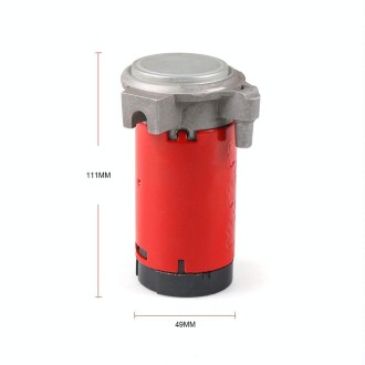 12V Car / Motorcycle Modified Double Tube Electric Control Air Control Horn with Relay(Red)