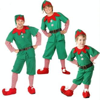 Christmas Green Elf Cosplay Costume Chris Santa Claus Costume Set, Size: 170cm(Male)