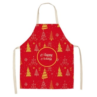 Fabric Linen Cleaning Apron Christmas Party Decoration Apron, Size: 68x55cm(WQ-001521)