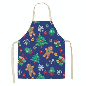 Fabric Linen Cleaning Apron Christmas Party Decoration Apron, Size: 47x38cm(WQ-001528)