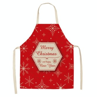 2 PCS Christmas Plaid Series Cotton And Linen Apron Household Cleaning Overalls, Specification: 68 x 55cm(WQ-001324)