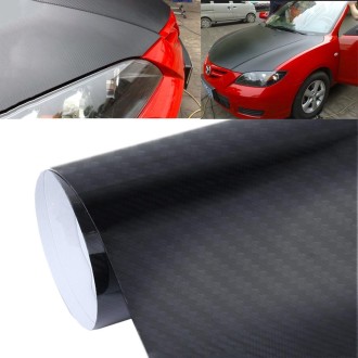 5D High Gloss Carbon Fiber Car Vinyl Wrap Sticker Decal Film Sheet Air Release, Size: 152cm x 50cm(Black)