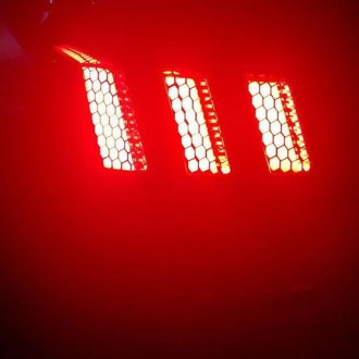 5 PCS Car Honeycomb Tail Lamp Film Universal Personality Modified Light Film Sticker(Carbon Fiber Black)