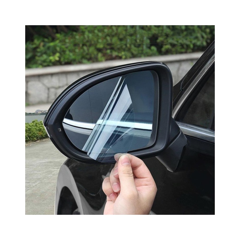 2pcs /Set Rainproof Anti-Fog And Anti-Reflective Film For Car Rearview Mirror Round 80mm(Transparent)