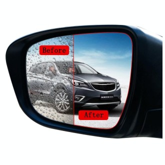 2pcs /Set Rainproof Anti-Fog And Anti-Reflective Film For Car Rearview Mirror Round 80mm(Transparent)