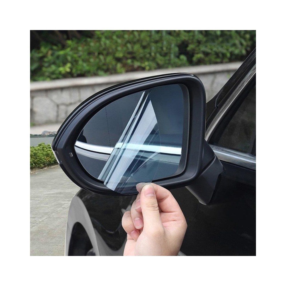 2pcs /Set Rainproof Anti-Fog And Anti-Reflective Film For Car Rearview Mirror Round 100mm(Transparent)