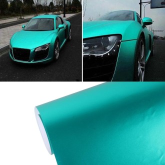 5m * 0.5m Ice Blue Metallic Matte Icy Ice Car Decal Wrap Auto Wrapping Vehicle Sticker Motorcycle Sheet Tint Vinyl Air Bubble Fr