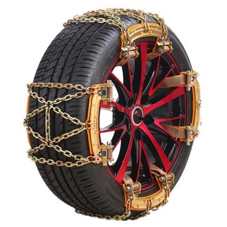 Car Tire Truck SUV Snow Winter Emergency Anti-Skid Chain, Style: Double Head Rice Type (Large)