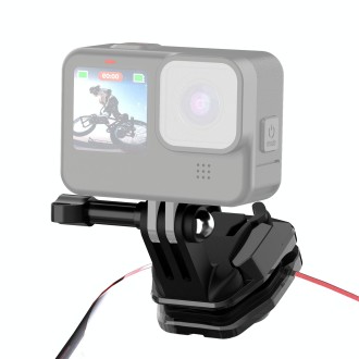 PULUZ Motorcycle Windshield Action Camera Mount Clip for GoPro Hero12 Black / DJI Osmo Action 4 / Insta360 X4 / Ace Pro and Othe