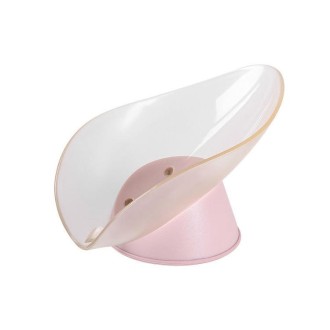 4 PCS Toilet Drain Soap Box No Perforation Shelf(Light Pink)