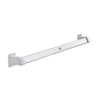 2 PCS Vilscijon Aluminum Alloy Wall Hanging Shelf Bathroom Toilet Slippers Towel Rack, Colour: Lengthen Silver