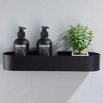 Toilet Shelf No-Punch Bathroom Storage Rack, Specification: 40cm Black