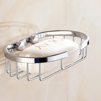 Stainless Steel Wall-Mounted Bathroom Soap Storage Rack(Round)