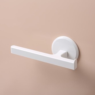 T-shaped Household Wall-mounted Towel Rack Bathroom Towel Bar(White)