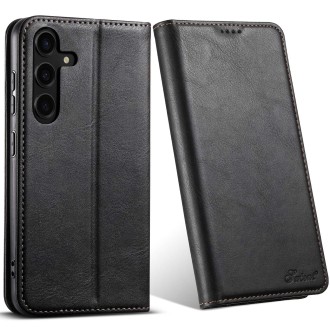 For Samsung Galaxy S24+ 5G Suteni J02 Oil Wax Wallet Leather Phone Case(Black)