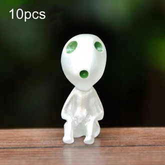 10pcs No. 7 Halloween Alien Ghost Micro Landscape Ornament(Blue Light)