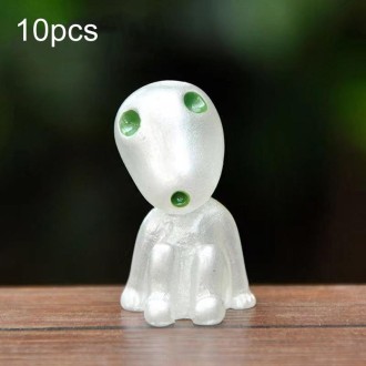 10pcs No. 2 Halloween Alien Ghost Micro Landscape Ornament(Green Light)