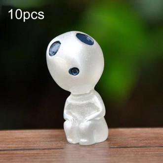 10pcs No. 1 Halloween Alien Ghost Micro Landscape Ornament(Blue Light)