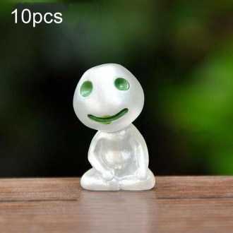 10pcs No. 5 Halloween Alien Ghost Micro Landscape Ornament(Green Light)